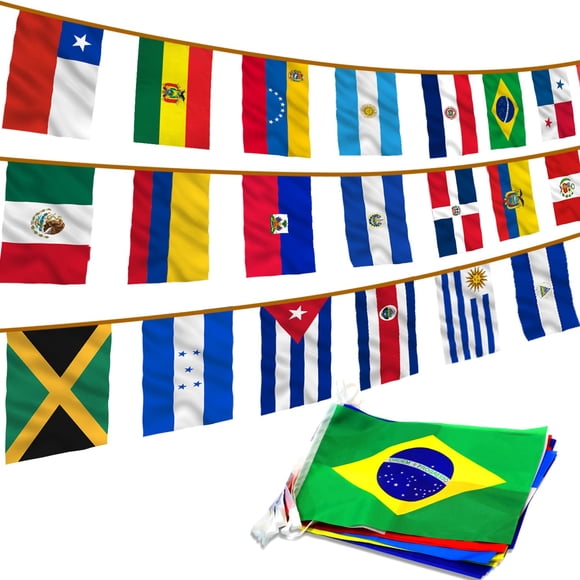 String Flags Anley Latin America, 23 países, 32 m, 23 banderas