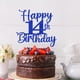 thumbnail image 5 of Decoración Para Tartas Con Purpurina Para Cumpleaños Número 14 Color Azul, 5 of 8