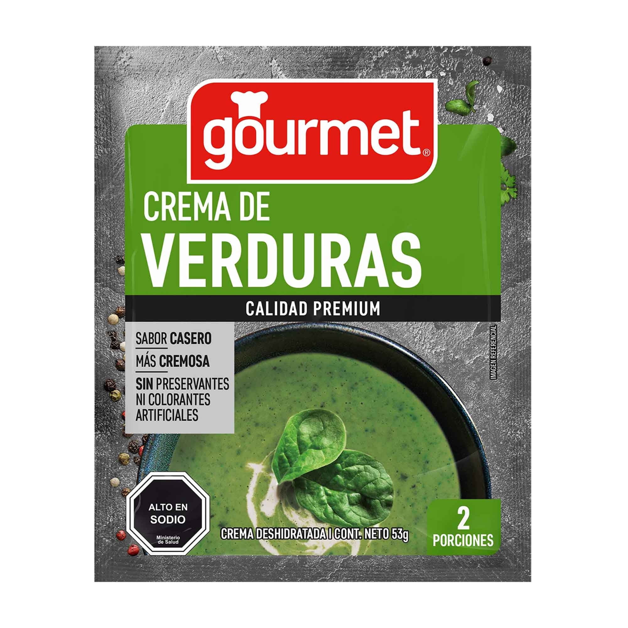 Crema De Verduras Premium (2 Porciones) Sobre 53 g Gourmet