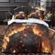 thumbnail image 3 of Juego De Ropa De Cama Skeleton Flame Collection Con Estampado Suave Transpirable Y Resistente A La Decoloración Con Impresión 3d Estilo Makoto Shinkai Diseño Moderno Y Adecuado, 3 of 3