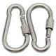 thumbnail image 1 of Paquete De 2 Ganchos De Anillo En D Con Mosquetón De Bloqueo Clips De Llavero Para Hamaca 60x30x6mm, 1 of 3