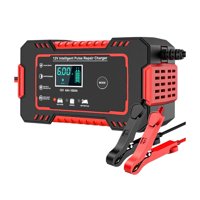 Importclick - Cargador Batería Automóvil 6 Amp Monitor Carga Inteligente 12 V Rojo