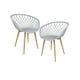 thumbnail image 1 of Pack 2 Sitiales Butaca Mesh Polipropileno Para Living O Terraza - Gris, 1 of 3