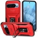 thumbnail image 1 of Funda Armada para Google Pixel 9 Pro con Tapa Deslizante y Soporte Magnético Giratorio Rojo, 1 of 5