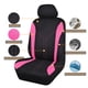 thumbnail image 2 of Juego Completo De Fundas Para Asientos De Coche Poliéster Negro Y Rosa, 2 of 9