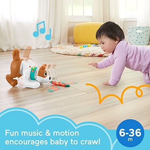 Fisher-price 123 Crawl With Me Puppy, Juguete Electrónico Para Gatear Infantil Para Perros Fisher Price Fisher-price