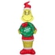 thumbnail image 1 of Inflable Gemmy Grinch con Corona de 122 cm de Alto, 1 of 1