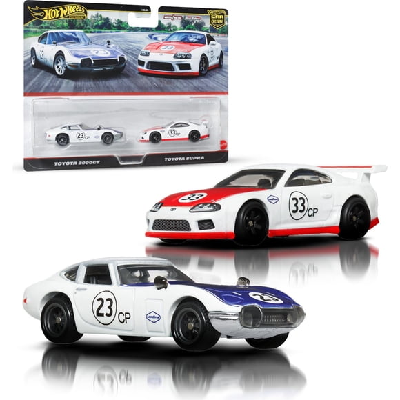 Toy Hot Wheels Premium Car Culture, paquete de 2 unidades para Toyota 2000GT y Toyota Supra 1:64 fun