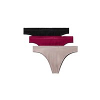 Tanga Calvin Klein Bonded Flex Sin Costuras De Talle Medio, Paquete De 3