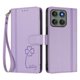 thumbnail image 3 of Funda Cartera Trébol para Motorola Edge 60 Pro con Ranuras Tarjetas y Carga Inalámbrica Morado claro, 3 of 6