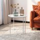 thumbnail image 5 of Mesa Plegable Redonda de Metal Impermeable VECELO 2 PCS Beige, 5 of 9