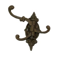 Magideal - Hook De Hierro Fundido Colgante Giratorio De Pared De La Pared Organización Decorativa De Colgilla De Colgilla Para El Jardín De Jardín De Baño Patio Alivio 14.5Cmx13.5Cm