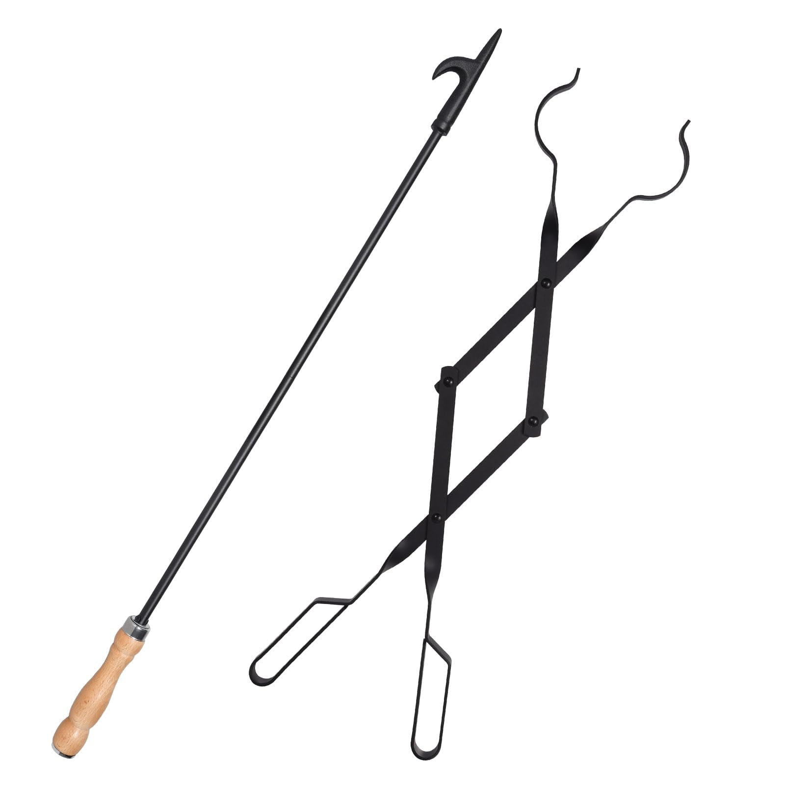 Juego De Herramientas Para Chimenea Himaly Heavy Duty Con Póker Y Pinzas