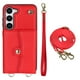 thumbnail image 1 of Crossbody PU Leather Phone Case For Samsung Galaxy S23 S22 Plus Note 20 Ultra Wallet Card Slots Magnetic Lanyard Cover, 1 of 3