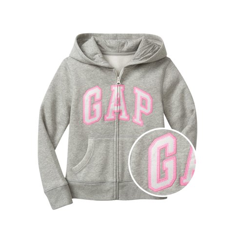 Sudadera Con Capucha Y Cierre Para Niña Gap Gris Jaspeado Xl