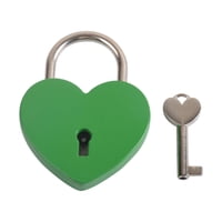 Magideal - Amor En Forma De Corazón Candado Decoración Mini Pequeño Multicolor Mini Cerradura Cerradura En Forma De Corazón Cerradura De Llave Para El Hogar Verde