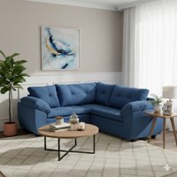 Deco Outlet - Sofá Seccional Liverpool 3.2 Tela Azul
