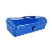 Magideal - Caja De Herramientas Organizador De Hierro Vacía Portátil Para Guardar Herramientas Accesorios Utensilios Y Componentes Con Diseño Resistente Y Cierre Azul