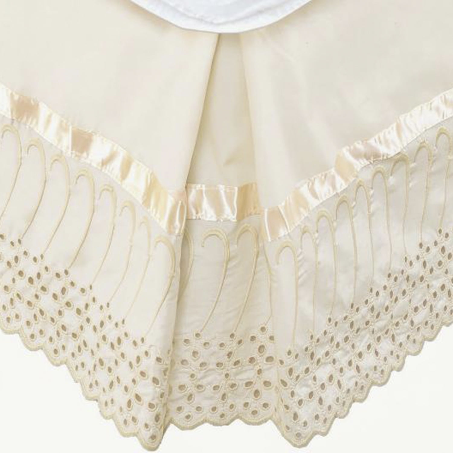 Mallorca - Faldón 144 Hilos Broderie Amanda 1,5 Plazas Crudo