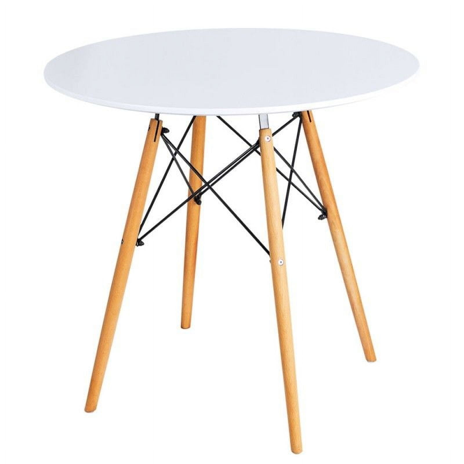 Habita2 Chile - Mesa De Comedor Redonda Tipo Eames 100cm - Blanco