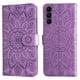 thumbnail image 2 of Funda tipo cartera FOXDOCK para Samsung Galaxy S23 , diseño girasol en relieve, cuero PU, cierre magnético, soporte y tarjetero, 2 of 5