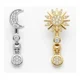 thumbnail image 1 of Aros Asimétricos Luna Sol Plata 925 Nordvik Regalo Mamá Dorado, 1 of 3