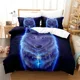 thumbnail image 1 of Wild Animal Duvet Cover Moon And Wolf Bedding Set Microfiber Galaxy Comforter Cover Full For Kids Teens Boys Room Decor Bed Sheets, 1 of 5