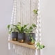 thumbnail image 3 of Estante colgante de pared de macramé, soporte para plantas de cuerda estilo bohemio para interiores, colgador de plantas de cuerda hecho a mano para decoración de pared, 3 of 7