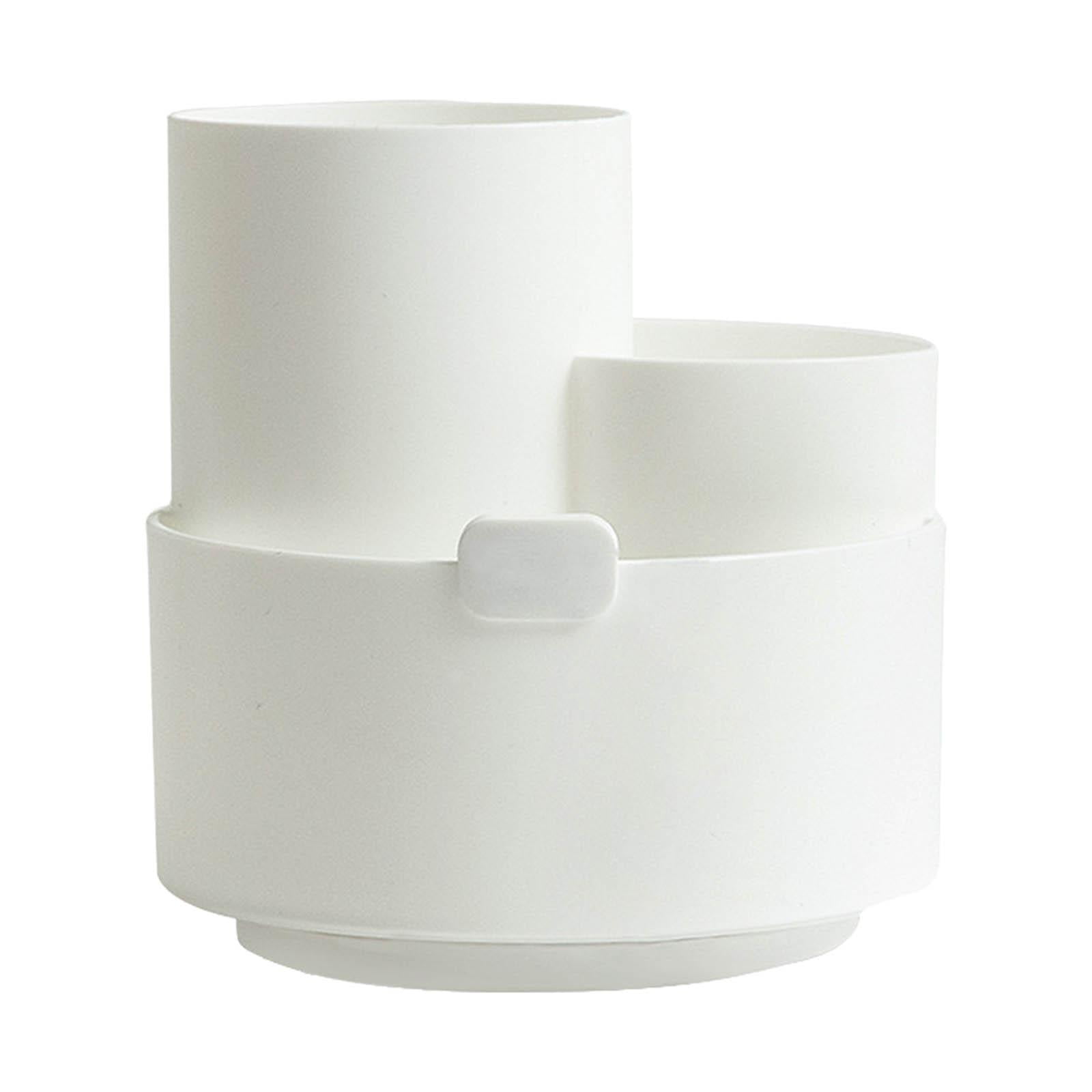 Magideal - Soporte Giratorio Para Bolígrafo 360, 3 Ranuras Separadas, Soporte Giratorio, Estante Para Lápices, Organizador De Papelería De Escritorio Para El Blanco