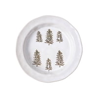 Magideal - 1 Pieza De Vajilla Navideña, Vajilla Navideña Redonda, Simple, Regalo Navideño De Cerámica Para Reuniones Familiares, Festividades En Interiores Plato Blanco