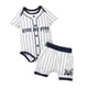 thumbnail image 1 of Conjunto de ropa para recién nacido, pantalones cortos deportivos con estampado deportivo para bebé, conjunto de ropa cómoda de verano para regalos de 3 a 6 meses, 1 of 5