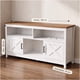 thumbnail image 3 of Rack Tv 150x40x66cm 2 Puerta Con Enchufe Estilo Europeo Color Blanco Con Marron Blanco/marrón, 3 of 5