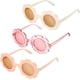 thumbnail image 1 of 3 gafas de sol redondas con diseño de flores para niñas, bonitas gafas de playa para exteriores para niños pequeños., 1 of 7