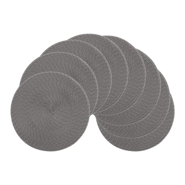 REGALWOVEN Manteles Rústicos Juego de 6 Manteles Tejidos para Decoración de Mesa de Comedor Interior Exterior Lavable Mantel de Cocina Limpiar con Paño Gris Oscuro 15x15 pulgadas