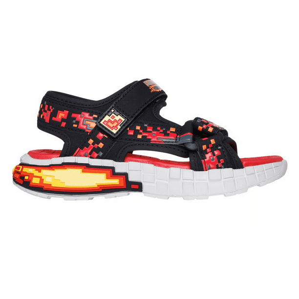 SANDALIAS SKECHERS MEGA SPLASH INFANTIL 402161L-BKRD - Talla 29