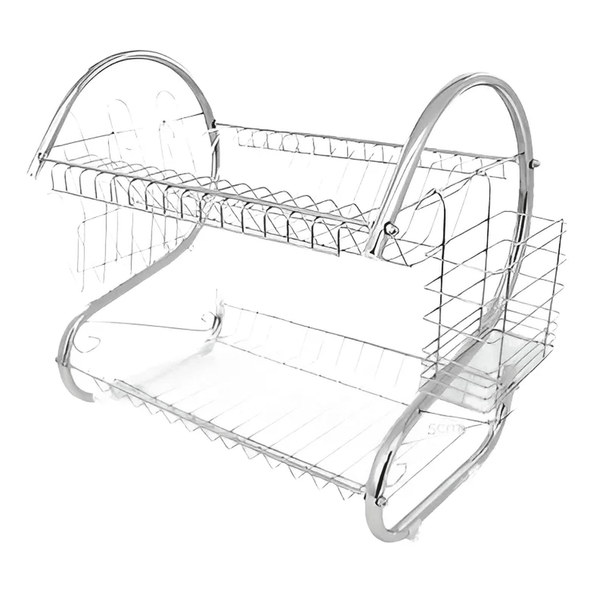 Genérico - Secaplatos Aluminio Inoxidable 2 Pisos