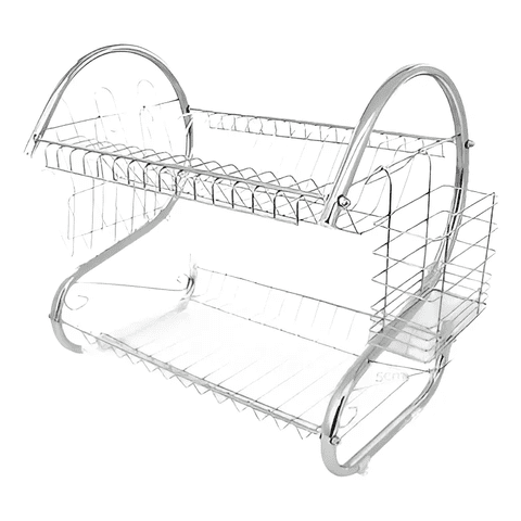 Genérico - Secaplatos Aluminio Inoxidable 2 Pisos