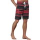 thumbnail image 4 of Pantalones Cortos de Tabla de Playa con Bloque de Color y Rayas Estampadas con Cordón para Hombre INSPIRE CHIC 32 Rojo, 4 of 5