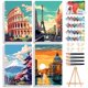 thumbnail image 1 of Kit de Pintura por Números Offito Pack de 4 (20x25 cm) con Caballete, 1 of 7