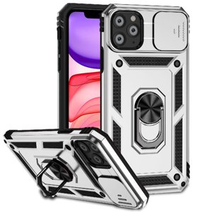 Estuche Gangxun Para Iphone 11 Pro Max, Soporte Giratorio 360°, Estilo Mecánico Y Magnético