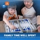 thumbnail image 2 of Juego de backgammon Queensell con estuche de cuero PU gris de lujo, 2 of 9