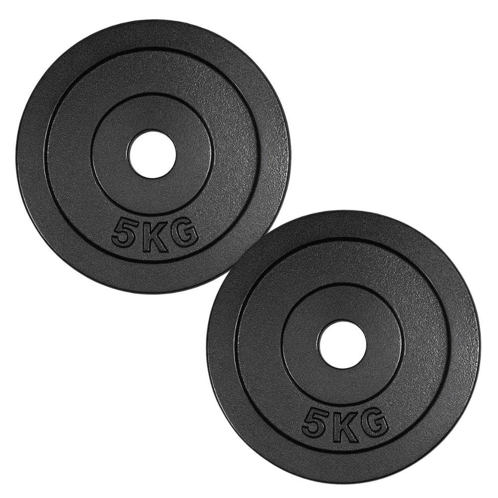 Linea Sport - Par De Discos De Hierro Preolímpicos 5 Kg C/u (total 10 Kg)