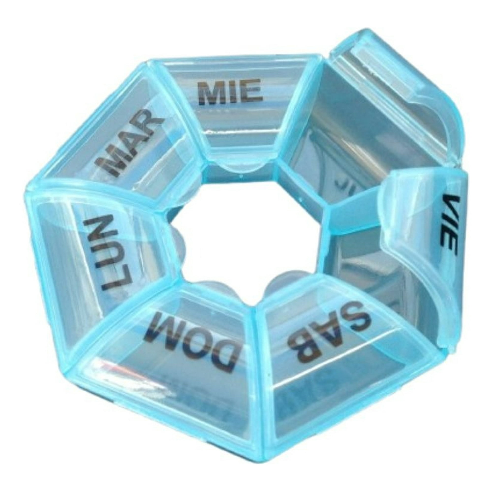 Genérico - Set 6 Pastillero Semanal Organizador Portatil Medicina Lau