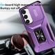 thumbnail image 2 of Funda Armada para Samsung Galaxy S25 5G con Tapa Deslizante y Soporte Magnético Giratorio Morado, 2 of 5