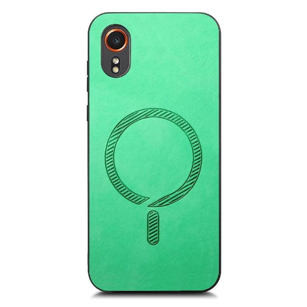 Magnetic Slim Case for Samsung Galaxy Xcover 7 with Camera Guard & Anti-Scratch Back Green