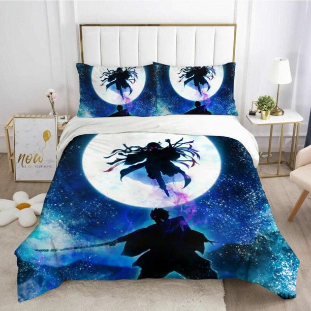 Naruto Animation Character Quilt Duvet Cover Set Bedclothes Bedding3-Piece Bedding Set (1 Duvet Cover + 2 Pillow Shams)