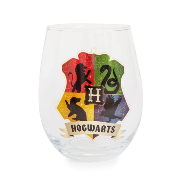 Copa de vino Silver Buffalo Harry Potter Hogwarts Crest 590ml