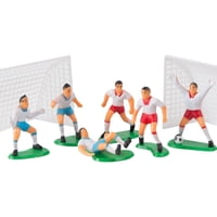 Aoukoslt - Set De Adornos Para Tartas De Fútbol, De Plástico, Para Jugadores De Fútbol