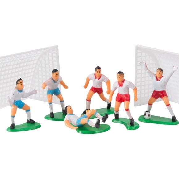 Set de adornos para tartas de fútbol, de plástico, para jugadores de fútbol