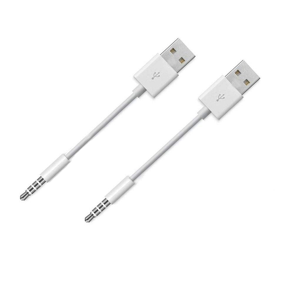 Amicable - Cable De Datos Usb De Reemplazo Para Cargador De Ipod Shuffle (paquete De 2)